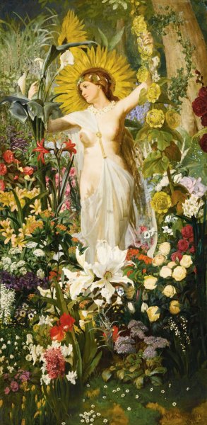 Flora by Valentine Walter Bromley Oil Painting