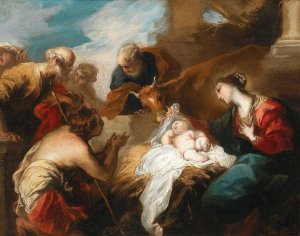 Adoration of the Shepherds by Valerio Castello Oil Painting