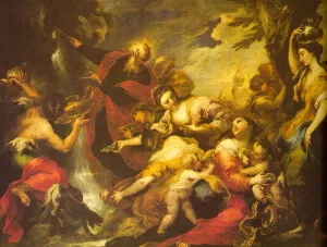 Moses Striking the Rock Oil painting by Valerio Castello