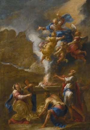 The Sacrifice Of Noah by Valerio Castello Oil Painting