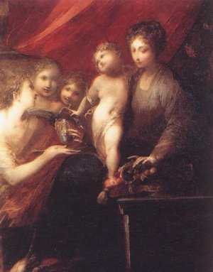 The Virgin of the Compote-Dish by Valerio Castello Oil Painting