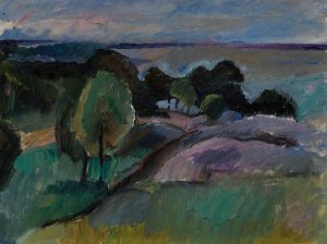 Landscape From Korkeasaari, 1913 by Valle Rosenberg Oil Painting
