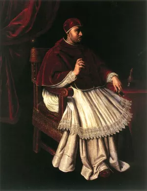 Portrait of Leo X by Valore Casini - Oil Painting Reproduction
