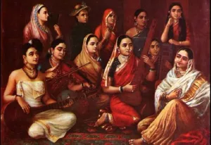 Galaxy of Musicians by Raja Ravi Varma - Oil Painting Reproduction