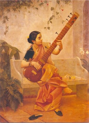 Kadambari by Raja Ravi Varma Oil Painting