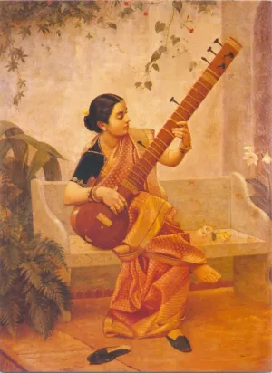 Kadambari by Raja Ravi Varma - Oil Painting Reproduction