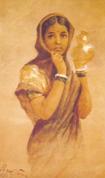 Main Product Photo of Milk Maid Painting by Raja Ravi Varma