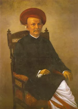 Portrait of Gentleman by Raja Ravi Varma - Oil Painting Reproduction