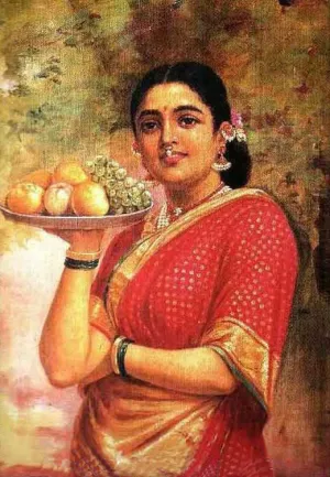 The Maharashtrian Lady by Raja Ravi Varma Oil Painting