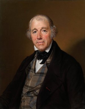 Gentleman in a Plaid Waistcoat by Vasily Andreevich Tropinin Oil Painting