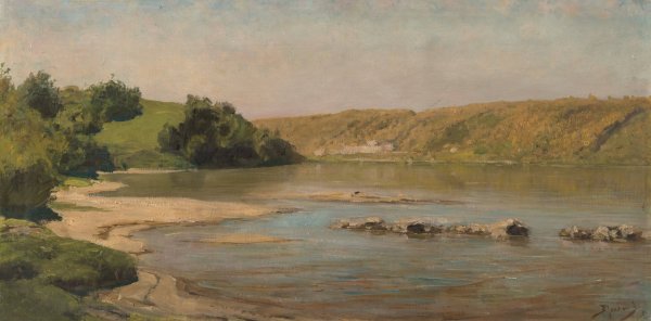 Oka River  by Vasily Dmitrievich Polenov - Hand-Painted Oil Painting Reproduction