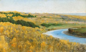 The River Oka In Golden Autumn by Vasily Dmitrievich Polenov Oil Painting