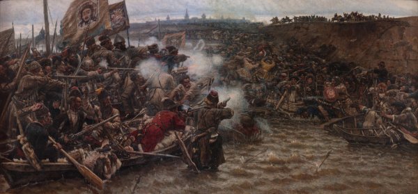 Yermak's Conquest Of Siberia by Vasily Surikov - Hand-Painted Oil Painting Reproduction