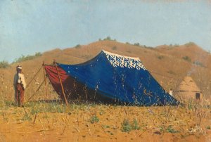 Chinese Tent by Vasily Vereshchagin Oil Painting