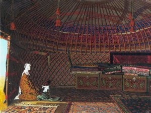 Inside the Tent of a Rich Kirghiz by Vasily Vereshchagin Oil Painting
