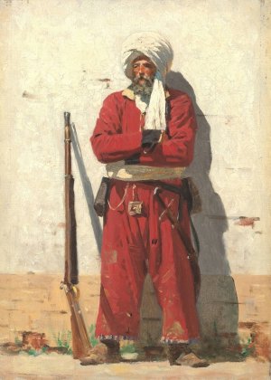Kokand soldier by Vasily Vereshchagin Oil Painting