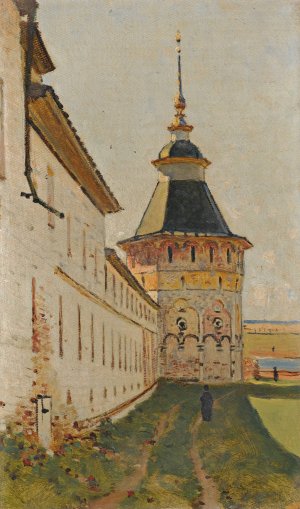 Monastery Tower by Vasily Vereshchagin Oil Painting