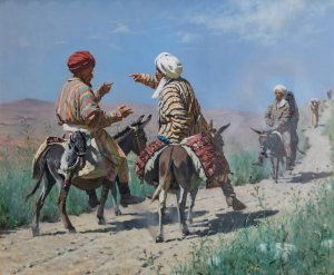 Mullahs going to Bazaar by Vasily Vereshchagin Oil Painting