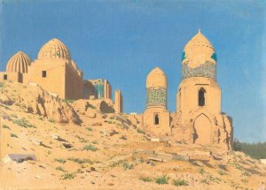 Shah-i-Zinda Mausoleum in Samarkand by Vasily Vereshchagin Oil Painting