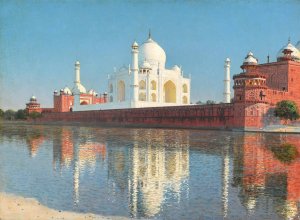 Taj Mahal Mausoleum, Agra by Vasily Vereshchagin Oil Painting