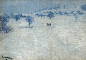 Winter Landscape by Vasily Vereshchagin Oil Painting