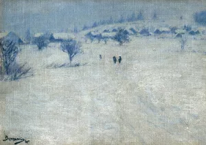 Winter Landscape by Vasily Vereshchagin Oil Painting
