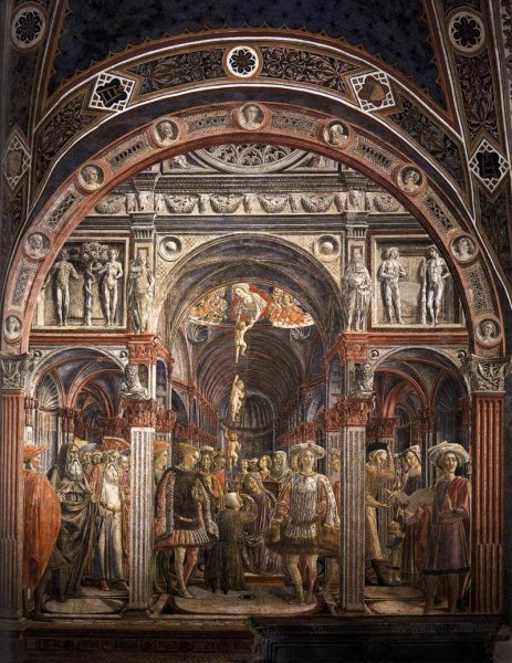 Main Product Photo of The Founding of the Spedale di Santa Maria della Scala Painting by Vecchietta
