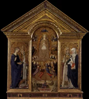 The Virgin of the Assumption with Saints by Vecchietta - Oil Painting Reproduction