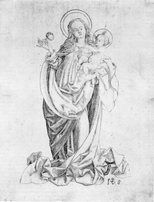 Virgin and Child with Pomegranate Oil painting by Veit Stoss