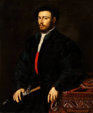 Portrait of a Young Nobleman by Veneto-Lombard School Oil Painting