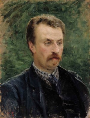 Portrait of Juhani Aho by Venny Soldan-Brofeldt Oil Painting