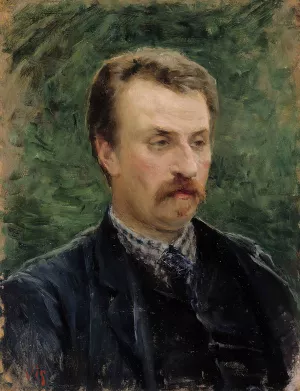 Portrait of Juhani Aho by Venny Soldan-Brofeldt Oil Painting