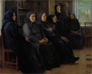The Pietists by Venny Soldan-Brofeldt Oil Painting