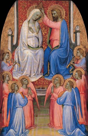 Coronation of the Virgin and Angels by Ventura Del Moro Oil Painting