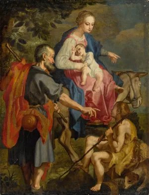 The Flight Into Egypt by Ventura Salimbeni Oil Painting