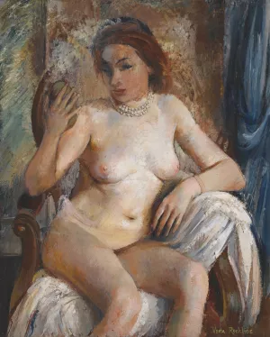 Nude With Mirror by Vera Rockline Oil Painting