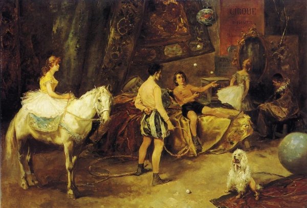 Cirque d'Hiver by Vicenta De Paredes - Hand-Painted Oil Painting Reproduction