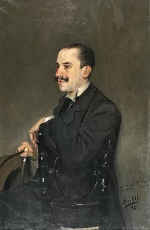 Retrato de Hombre by Vicente Castell Domenech - Oil Painting Reproduction
