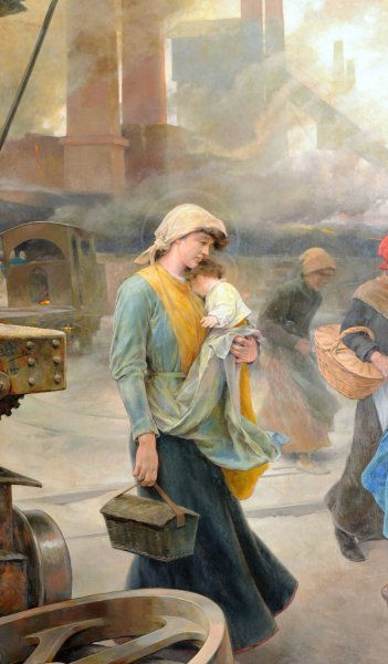 Ensueno o Virgen Obrera  by Vicente Cutanda Toraya - Hand-Painted Oil Painting Reproduction