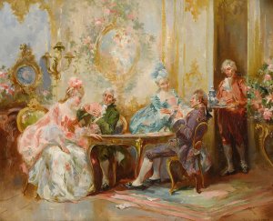 Her Best Hand by Vicente Garcia De Paredes Oil Painting