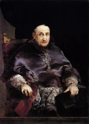 Portrait of Don Juan Francisco Ximenez del Rio, Archbishop of Valencia by Vicente Lopez y Portana - Oil Painting Reproduction