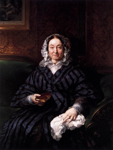 Portrait of Dona Francisca de la Gandara by Vicente Lopez y Portana - Hand-Painted Oil Painting Reproduction