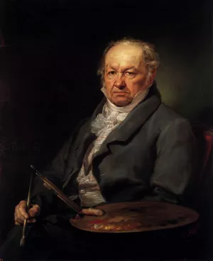The Painter Francisco de Goya by Vicente Lopez y Portana Oil Painting