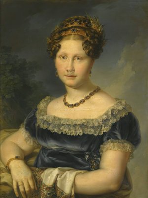 Portrait of Infanta Luisa Carlota De Borbon, Princess of The Two Sicilies by Vicente Lopez Portana Oil Painting