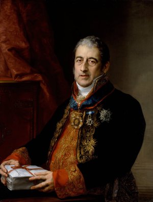 Portrait Of Juan Miguel De Grijalba by Vicente Lopez Portana Oil Painting
