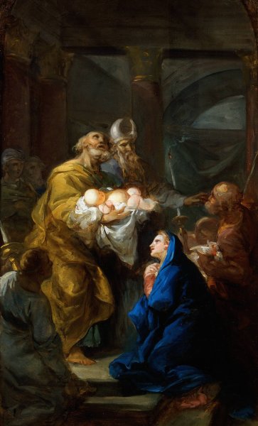 Presentation of Christ in the Temple  by Vicente Lopez Portana - Hand-Painted Oil Painting Reproduction