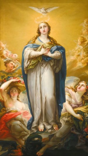 The Virgin Of The Immaculate Conception by Vicente Lopez Portana Oil Painting