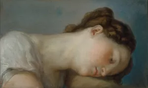 Woman's Head Oil painting by Vicente Lopez Portana
