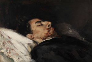 Gustavo Adolfo Becquer on his Death Bed by Vicente Palmaroli y Gonzalez Oil Painting
