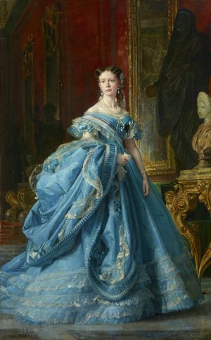 La infanta Isabel de Borbon y Borbon, hija de Isabel II by Vicente Palmaroli y Gonzalez Oil Painting